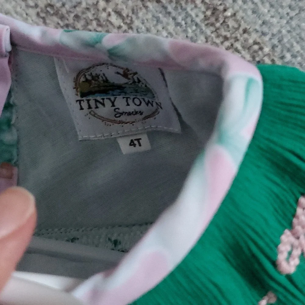 Tiny Town Smocks Girls Embroidered Smocked 